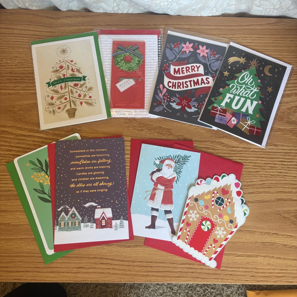 Hallmark Christmas Cards Assorted Festive Designs Holiday Over A $50 Value